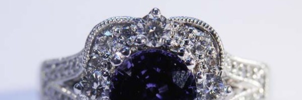 1Ct. Bluish Purple Round Sapphire