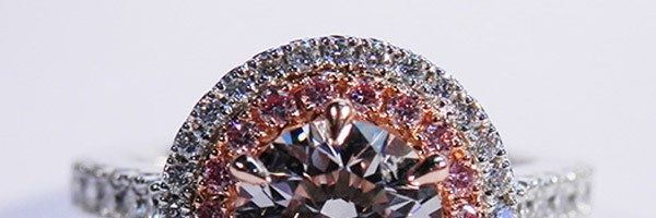 1.18 Ct. Pink Round Ring