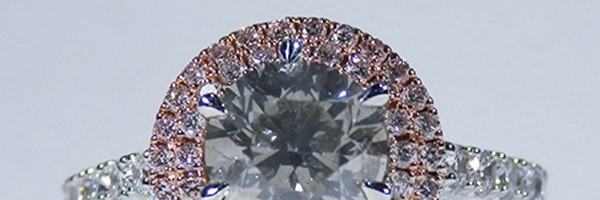 1.48 Ct's Pink Halo Ring
