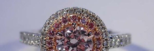 0.70 Ct. Pink Round Ring