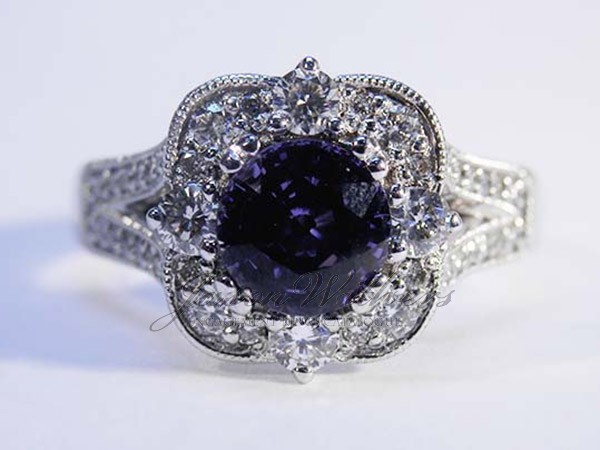 1Ct. Bluish Purple Round Sapphire 1Ct. Bluish Purple Round Sapphire